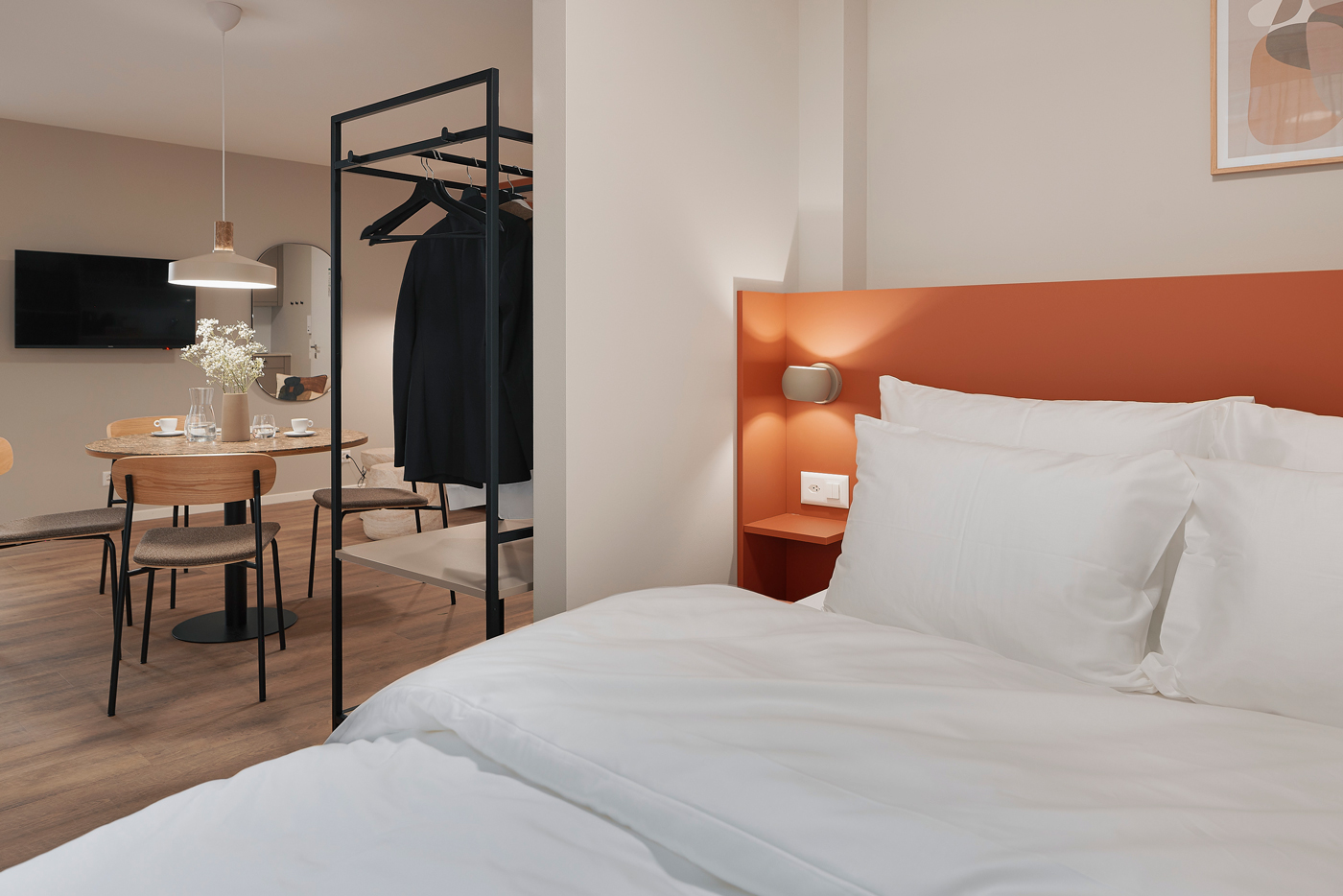 Studio Family Schlafbereich mit Bett, Stay Sunday Hornergasse Zürich